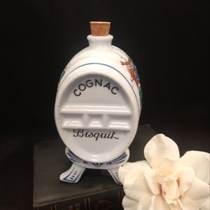 Vintage Haviland Limoges Porcelain Cognac Bisquit Barrel Decanter